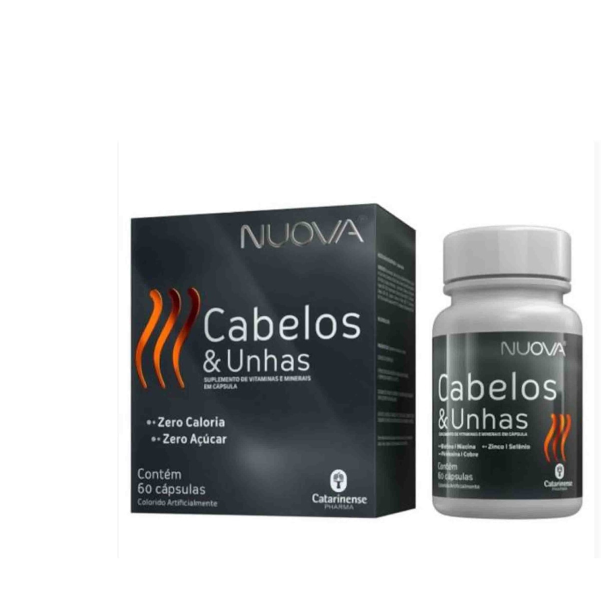 Nuova Cabelos e Unhas Catarinense Pharma 60 Capsulas