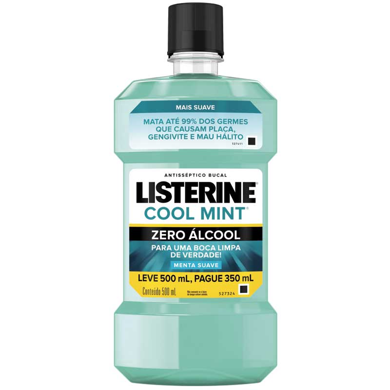 Enxaguante Bucal Listerine Cool Mint  Zero Alcool 500ml