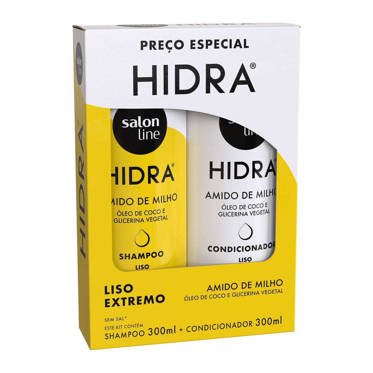 Kit Shampoo + Condicionador Salon Line Hidra Liso Extremo 300ml