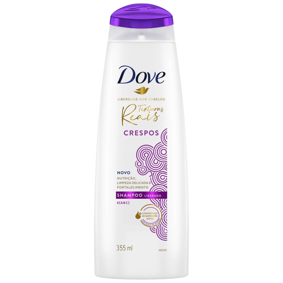 Shampoo Dove Texturas Reais Crespos com Oleo de Jojoba 355ml