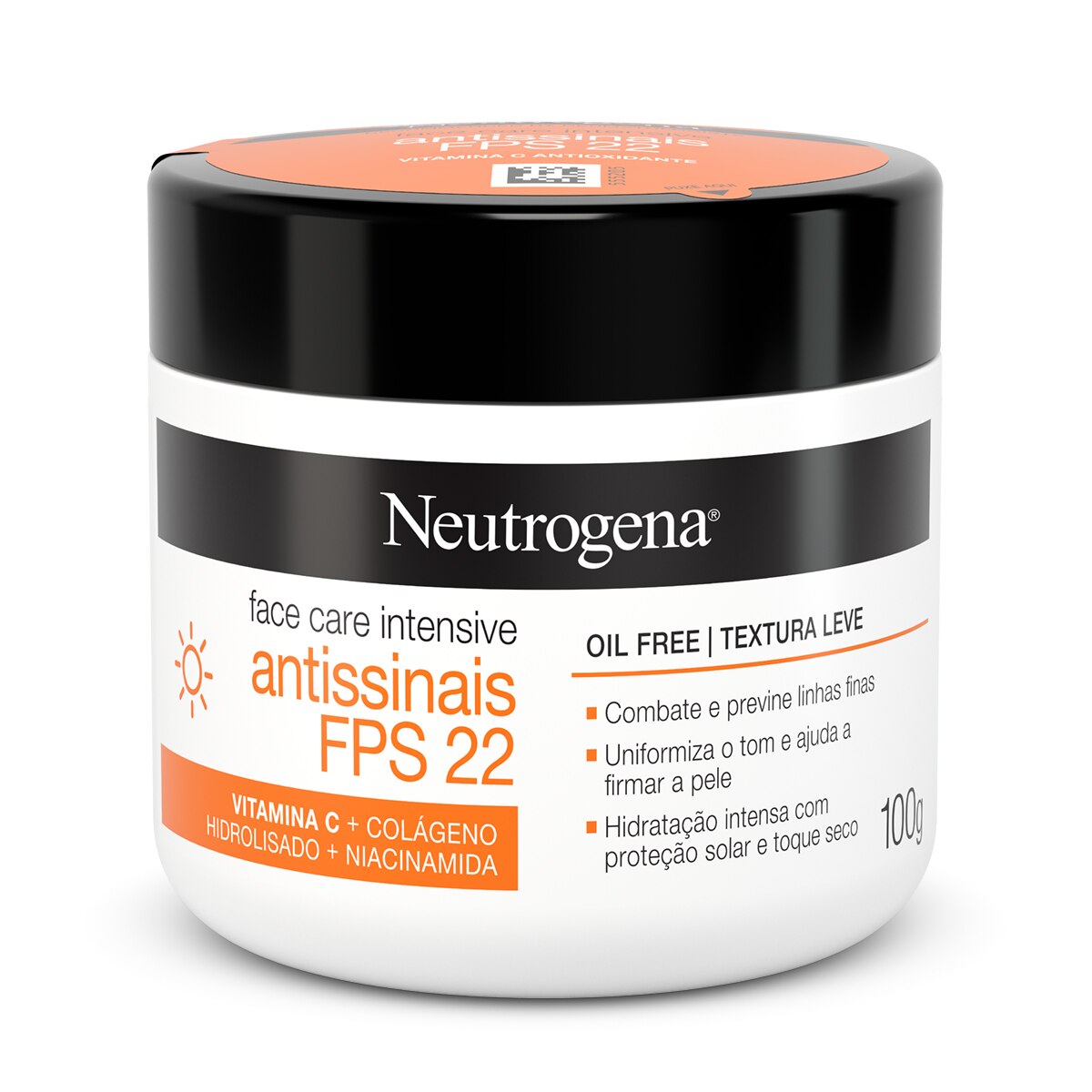 Creme Hidratante Facial Neutrogena Face Care Intensive Antissinais FPS22 100g