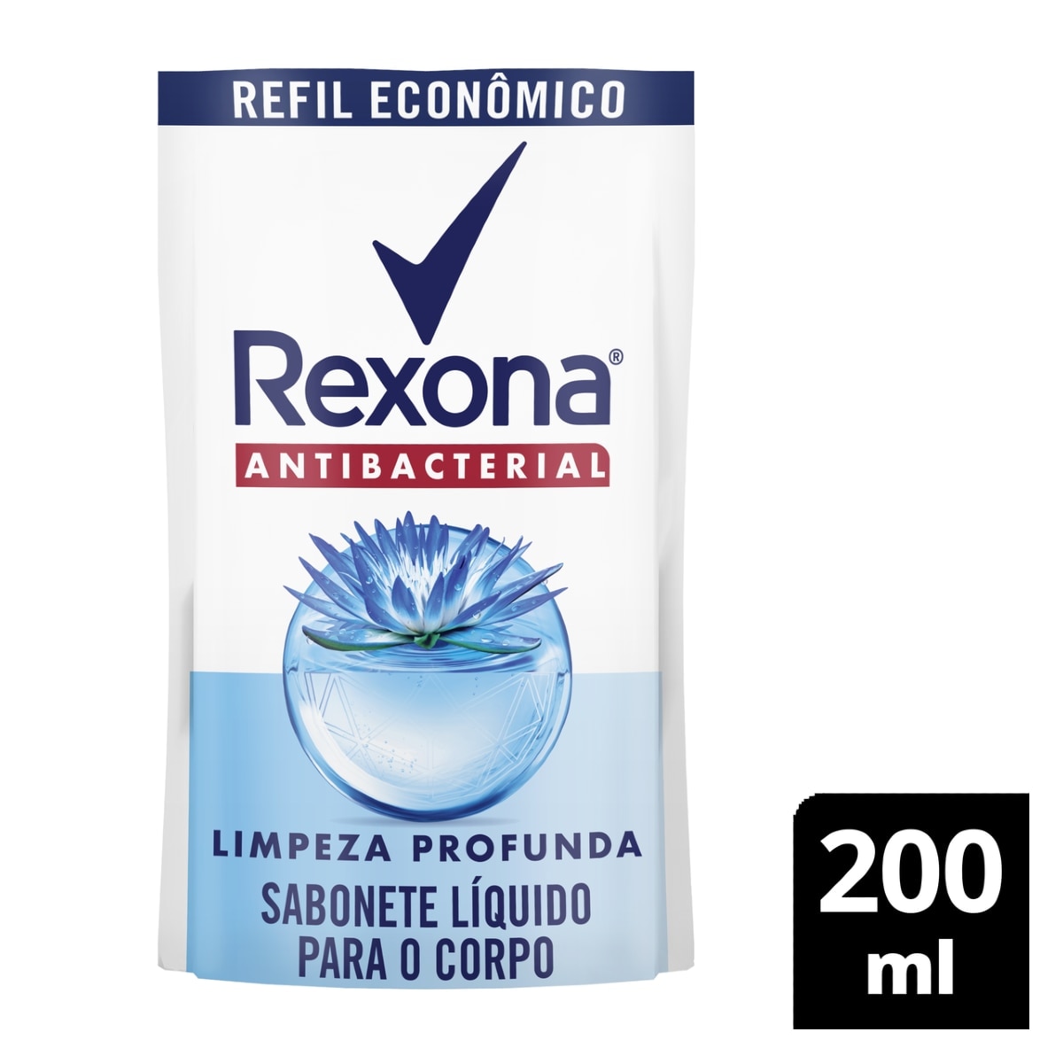Sabonete Liquido Rexona Antibacterial Limpeza Profunda Refil 200ml