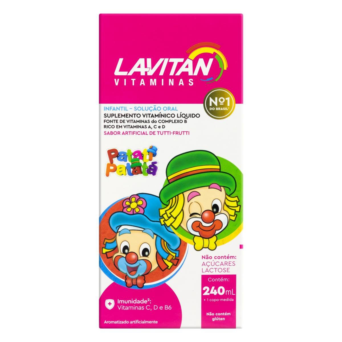 Lavitan Infantil Patati Patata Sabor Tutti-Fruti Solucao Oral 240ml
