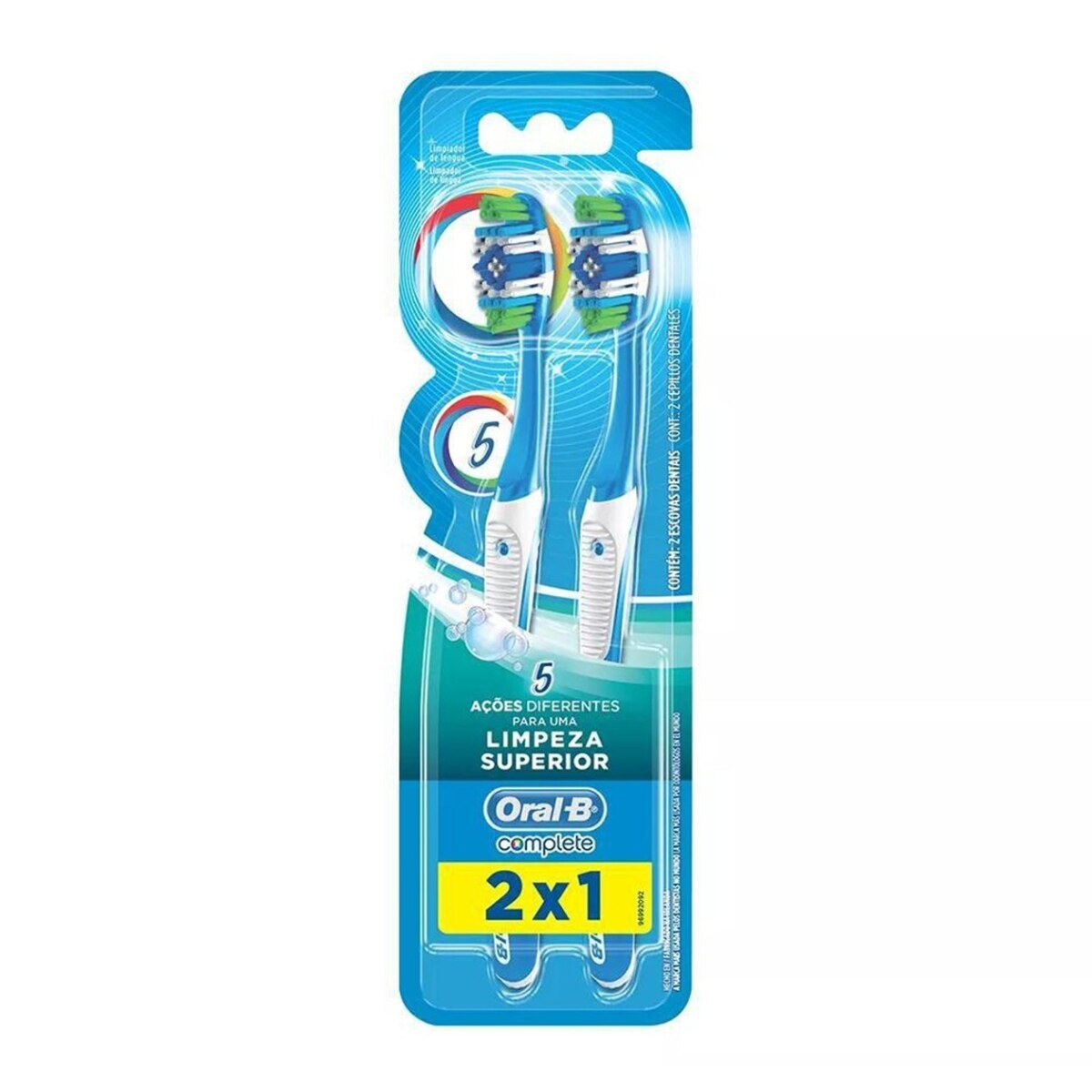 Escova Dental Oral-B Complete 5 Acoes de Limpeza 40 Macia 2 Unidades