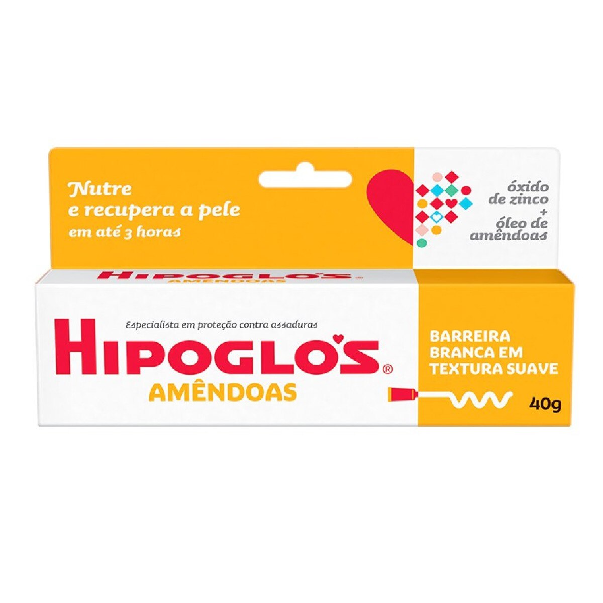 Creme Preventivo de Assaduras Hipoglos Amendoas 40g