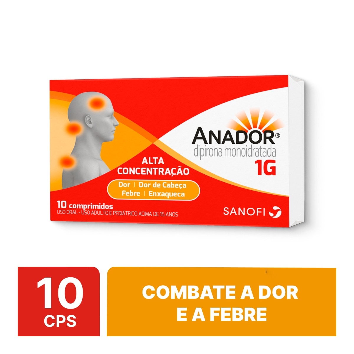 Anador 1g 10 Comprimidos