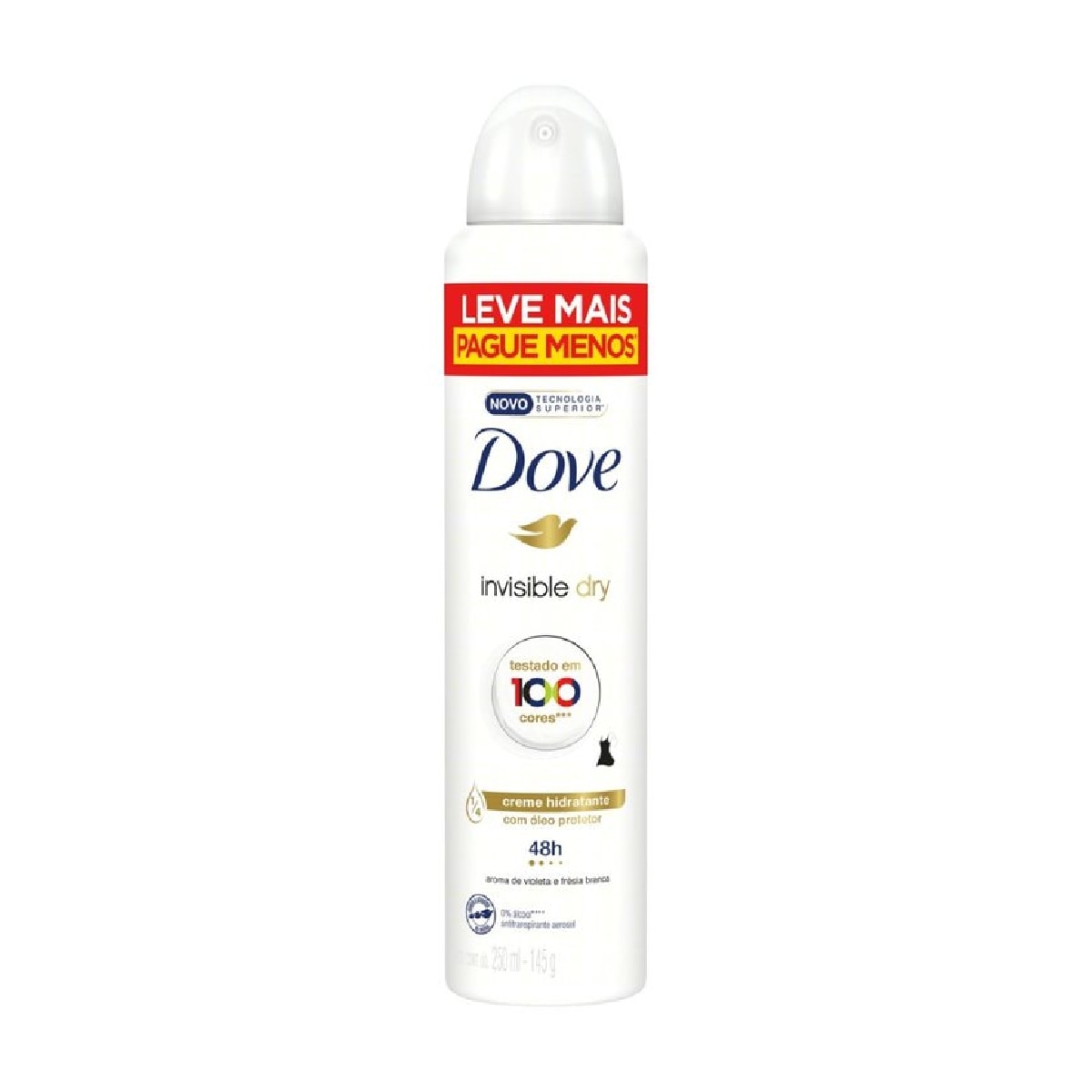 Desodorante Aerosol Dove Invisible Dry 0% Alcool 250ml Leve mais Pague menos