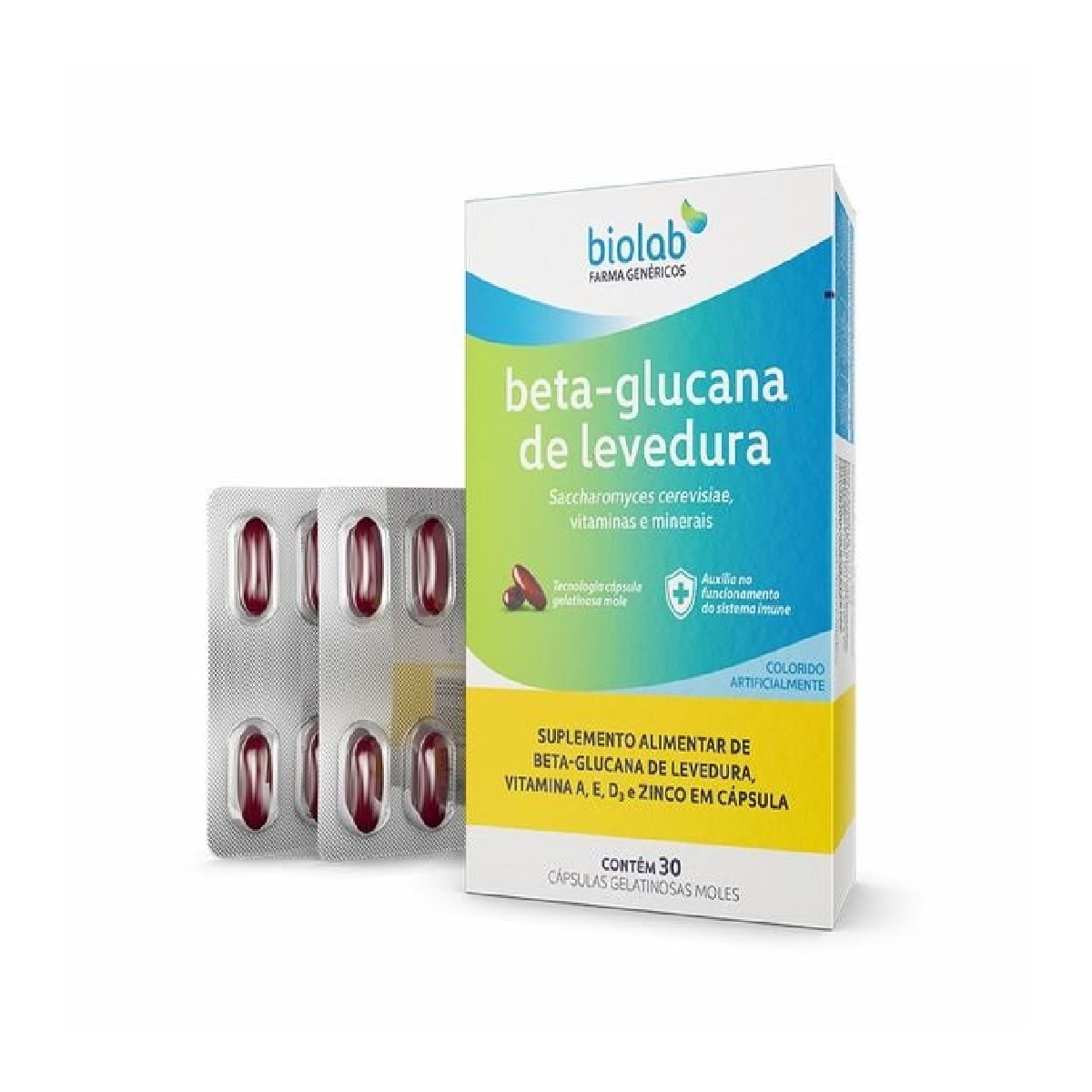 Beta-Glucana de Levedura Biolab 30 Capsulas