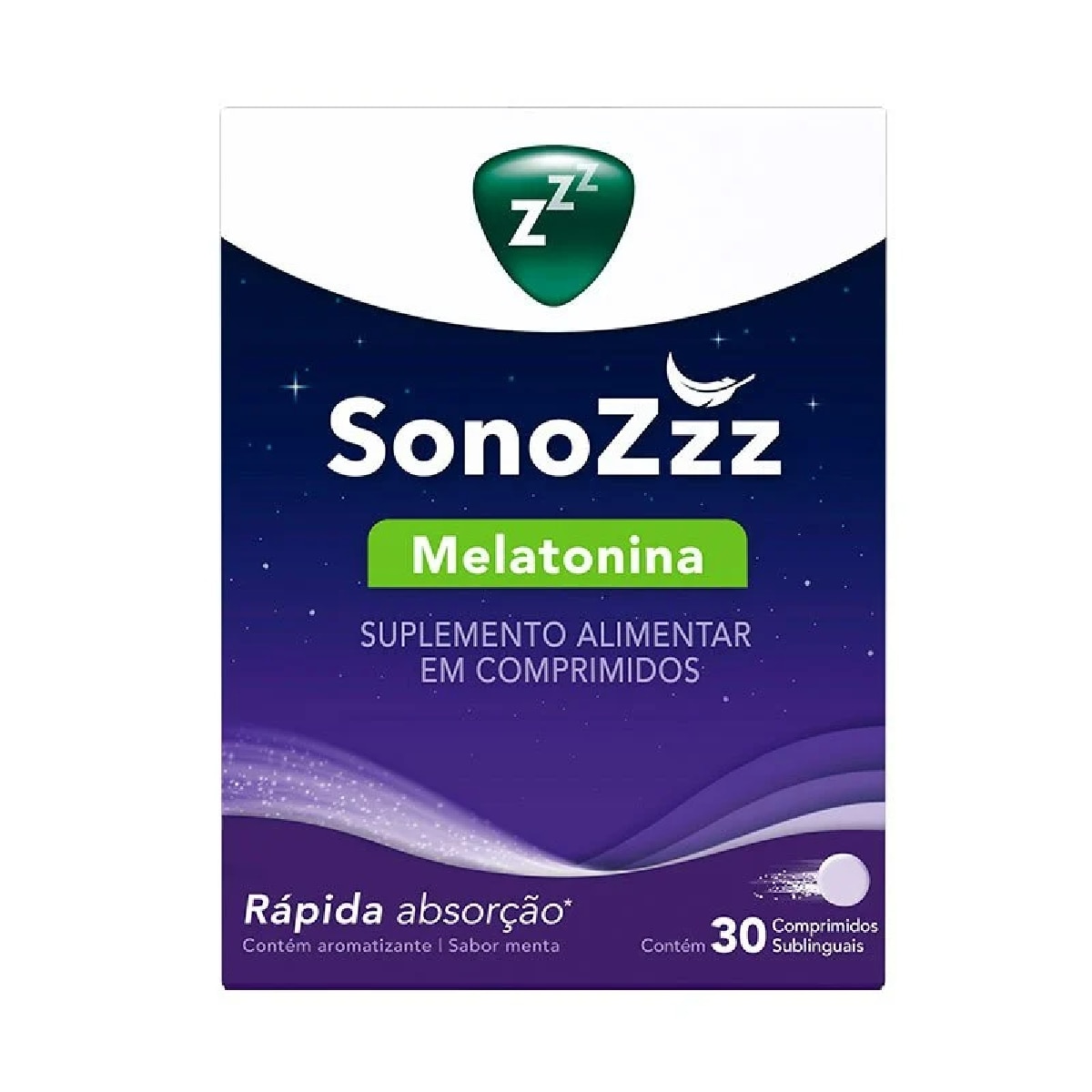 SonoZzz Melatonina Vick Sabor Menta 30 Comprimidos Sublinguais