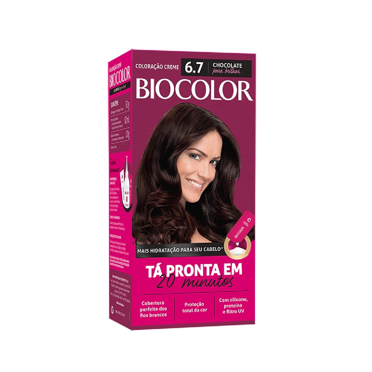 Tintura Creme Biocolor Mini Kit 6.7 Chocolate para Brilhar