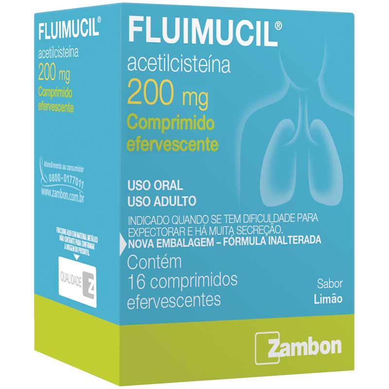 Fluimucil 200mg 16 Comprimidos Efervescentes