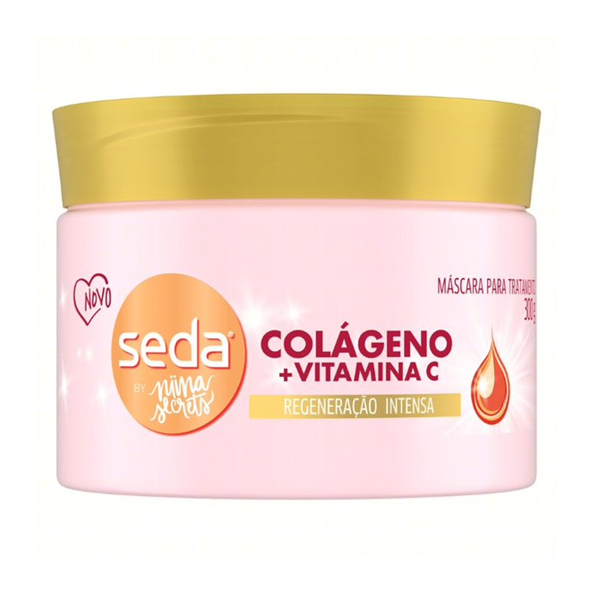 Mascara de Tratamento Seda by Niina Secrets Colageno + Vitamina C 300g