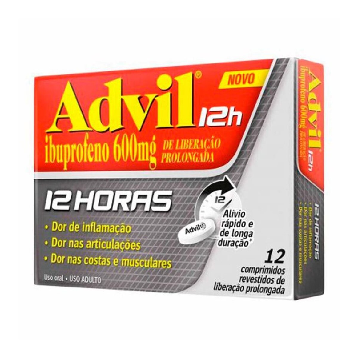 Advil 12 Horas 600mg 12 Comprimidos Revestidos