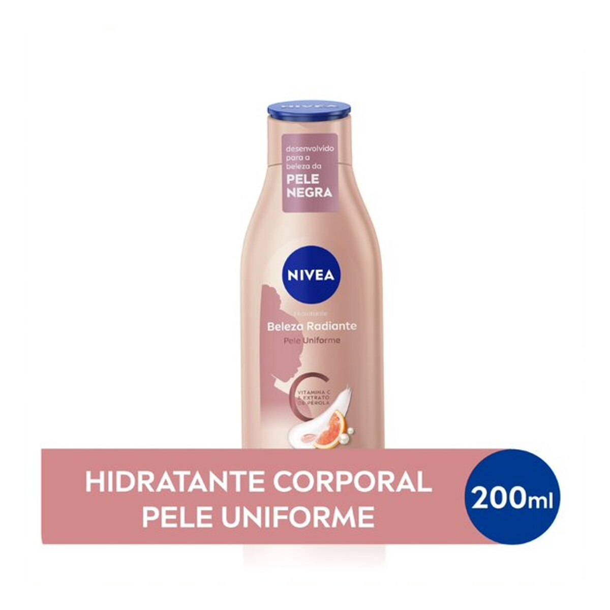 Hidratante Corporal Nivea Beleza Radiante Pele Uniforme para Pele Negra 200ml