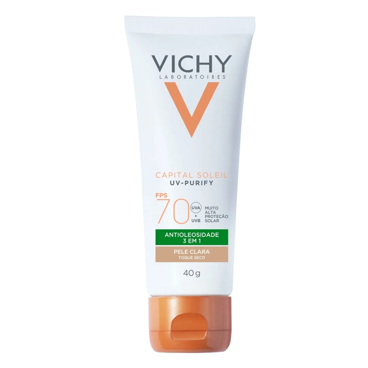 Protetor Solar Facial Vichy Capital Soleil UV-Purify FPS70 Pele Clara 40g