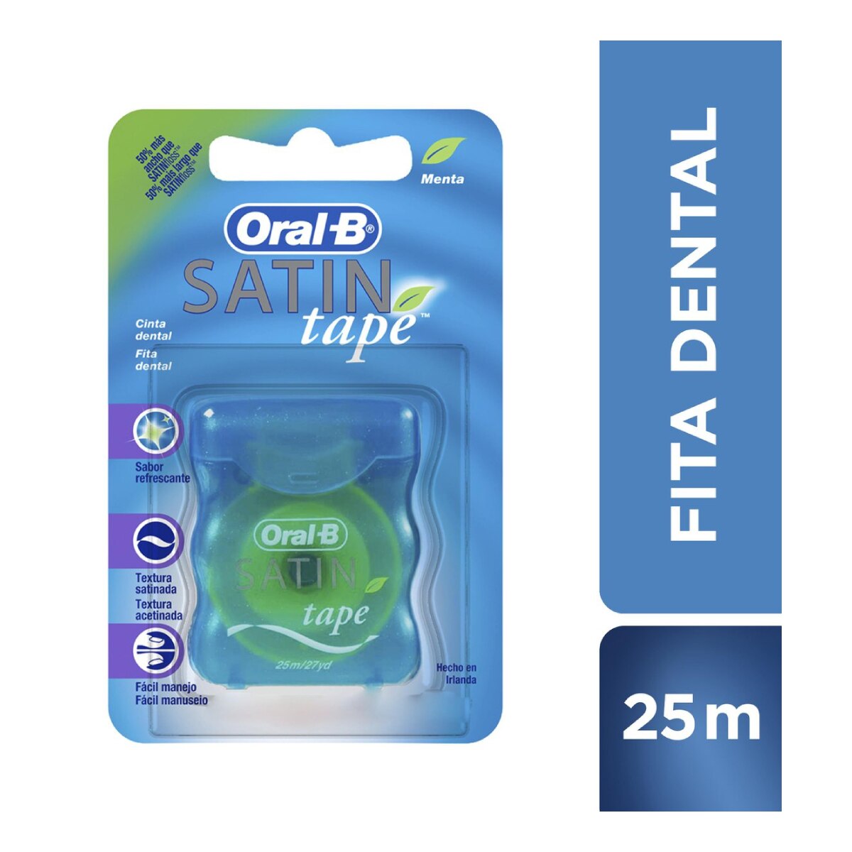 Fio Dental Oral-B Satin Tape Menta 25m