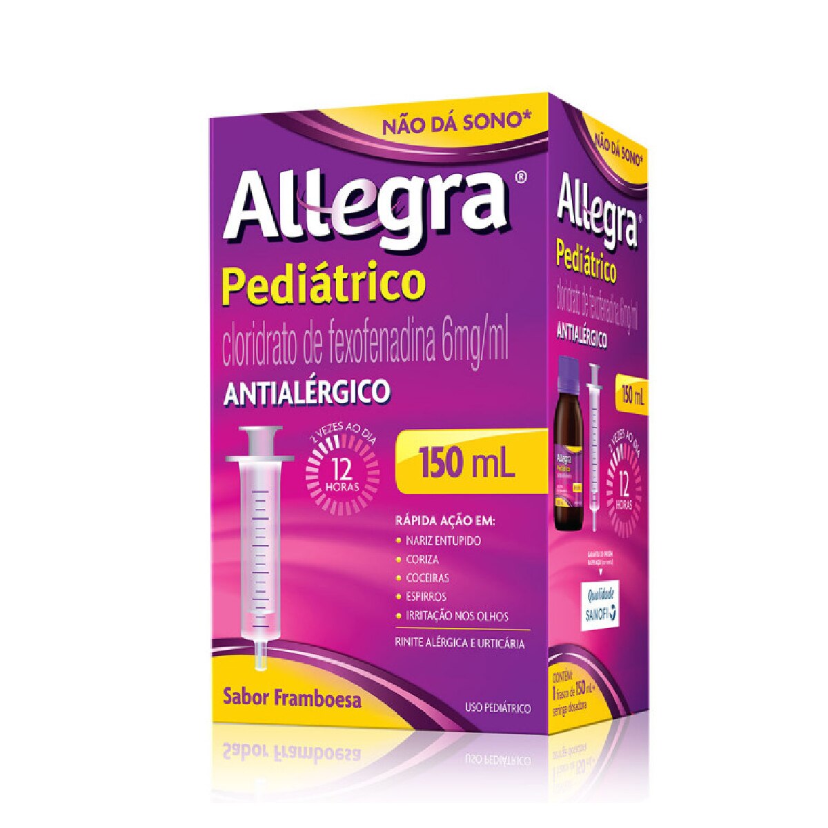 Allegra Pediatrico 6mg Suspensao Oral Sabor Framboesa 150ml