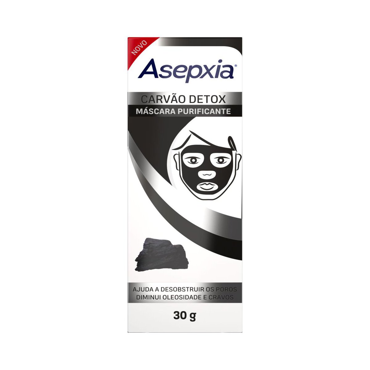 Mascara Facial Asepxia Carvao Detox Purificante 30g