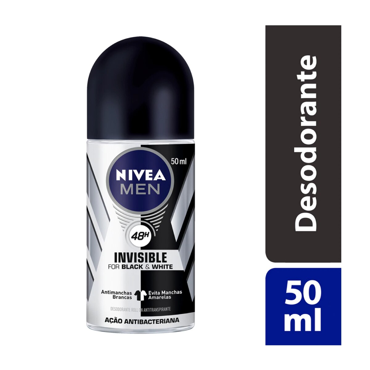 Desodorante Roll On Nivea Men Black & White Invisible 50ml