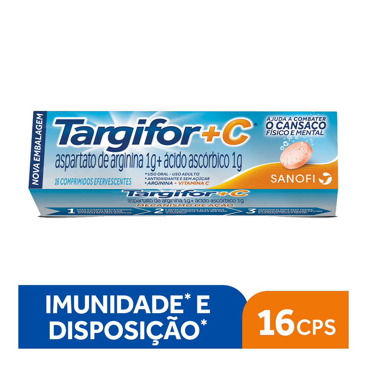 Targifor C 1g + 1g 16 Comprimidos Efervescentes