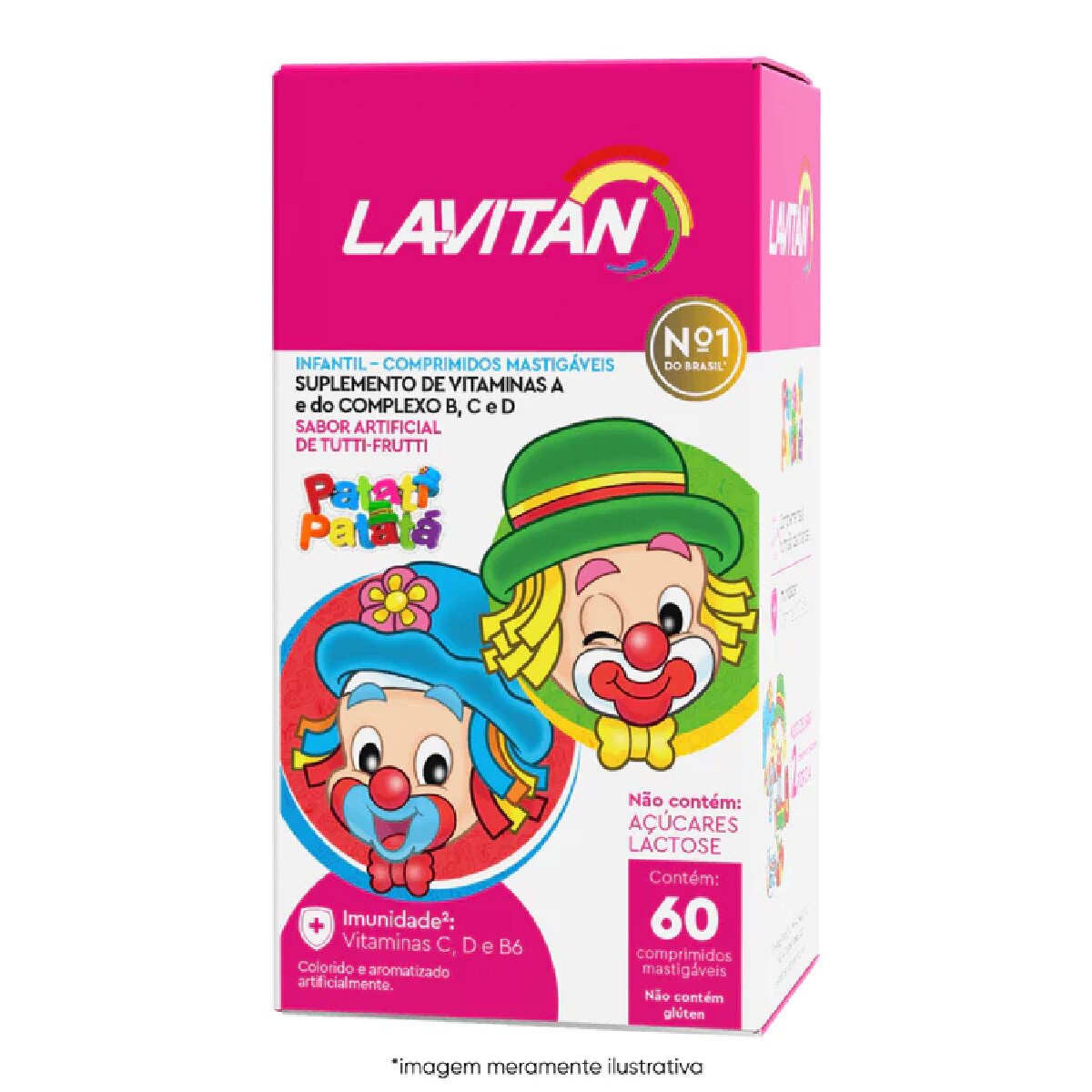 Lavitan Kids Tutti-Frutti 60 Comprimidos Mastigaveis