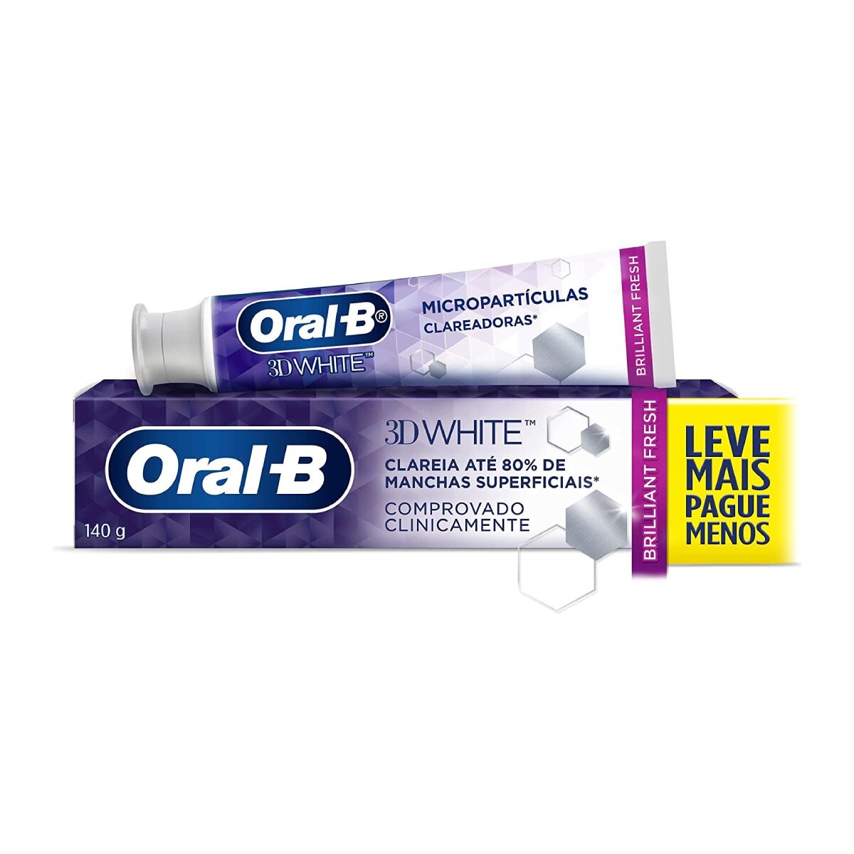 Creme Dental Oral-B 3D White Brilliant Fresh 140g Leve mais Pague menos