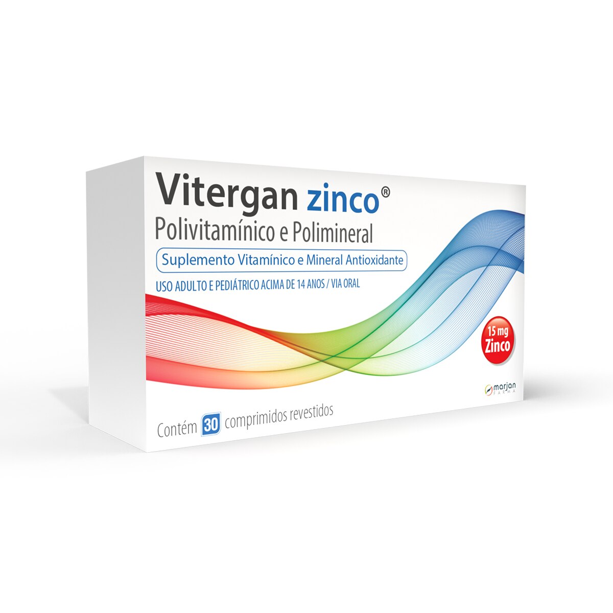 Vitergan Zinco 30 Comprimidos Revestidos