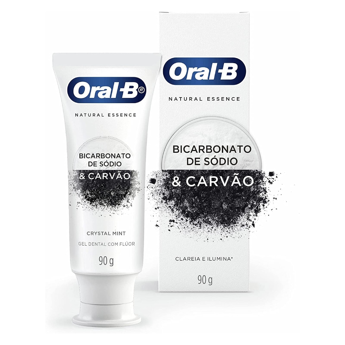 Creme Dental Oral-B Natural Essence Bicarbonato de Sodio & Carvao 90g