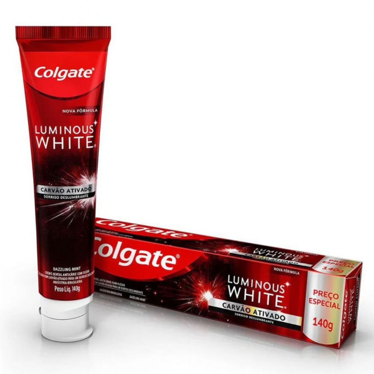 Creme Dental Colgate Luminous White Carvao Ativado 140g