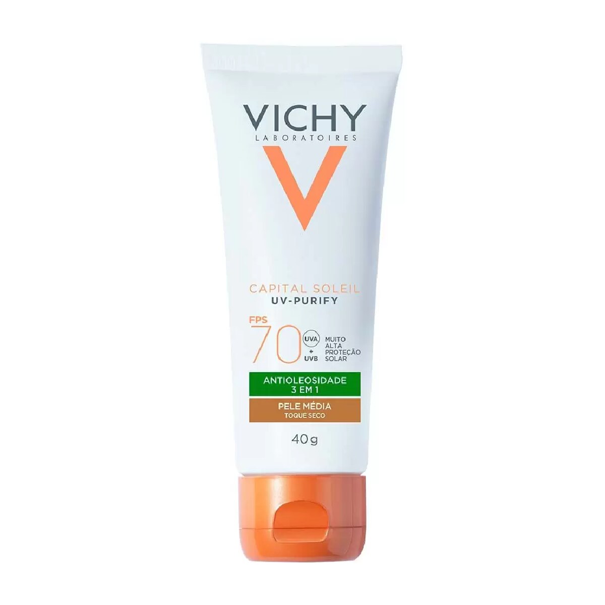 Protetor Solar Facial Vichy Capital Soleil UV-Purify FPS70 Pele Media 40g