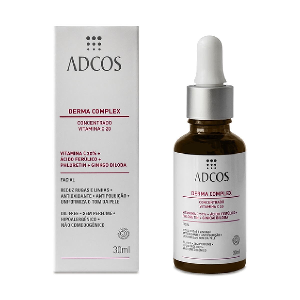 Serum Facial Adcos Derma Concentrado Complex Vitamina C 20 com 30ml