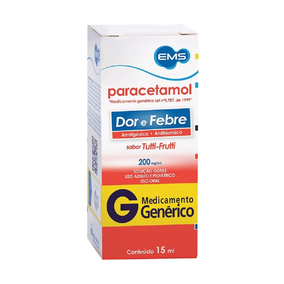 Paracetamol Gotas 200mg 15ml Ems Generico