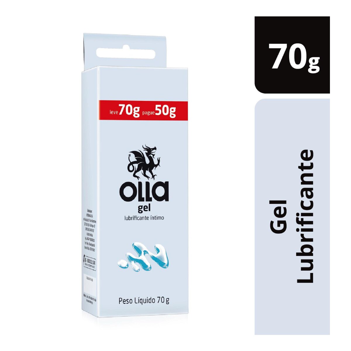 Gel Lubrificante Intimo Olla Leve 70g Pague 50g