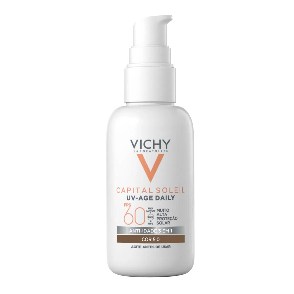 Protetor Solar Facial Vichy Capital Soleil UV-Age Daily FPS60 Cor 5.0 40g