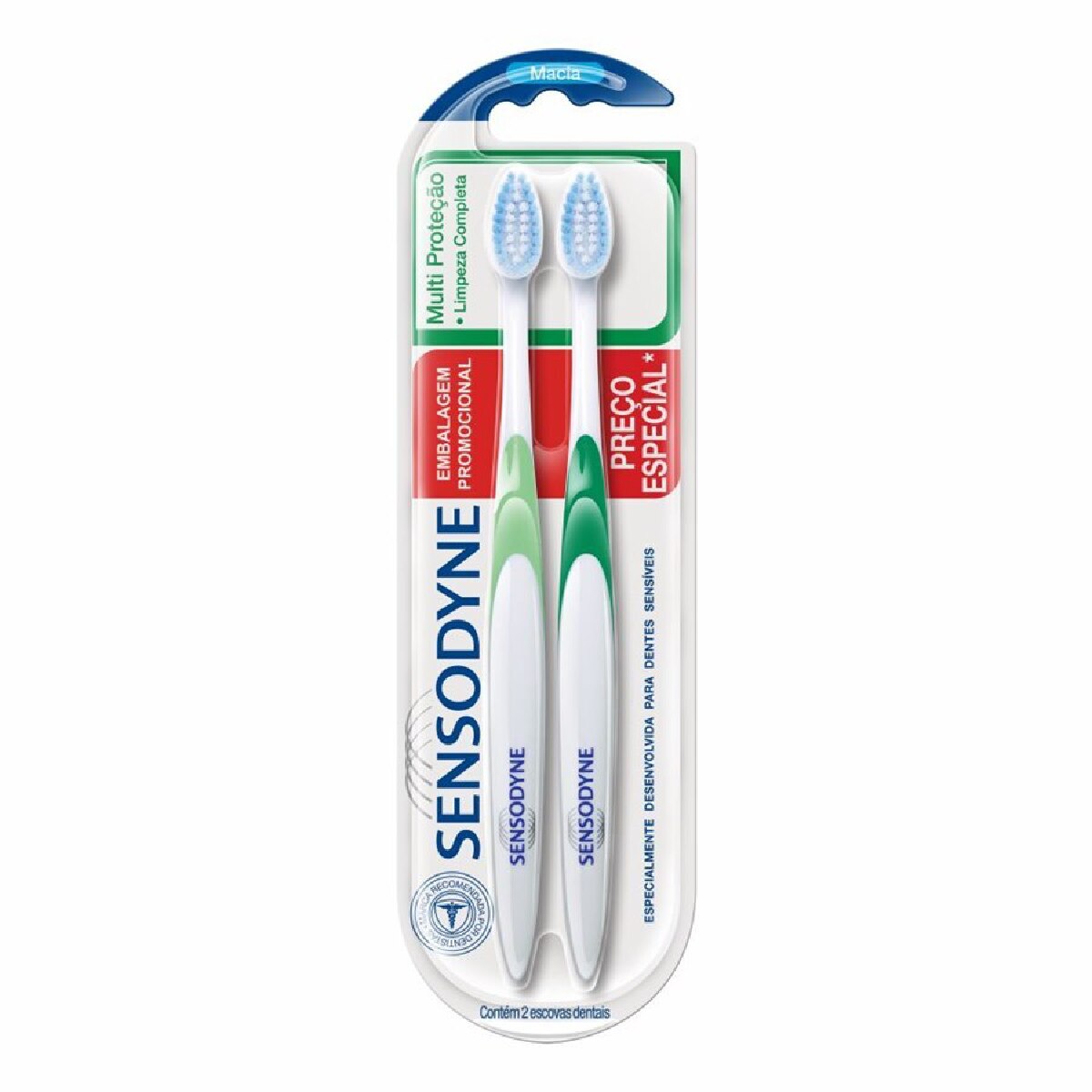 Escova Dental Sensodyne Multi Protecao Macia 2 Unidades