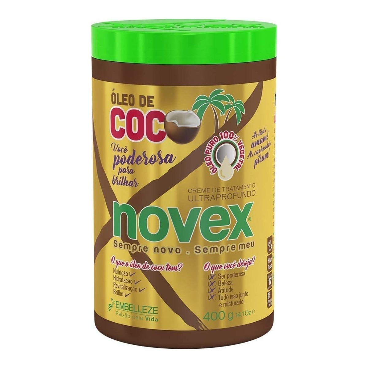 Creme de Tratamento Novex Oleo de Coco 400g