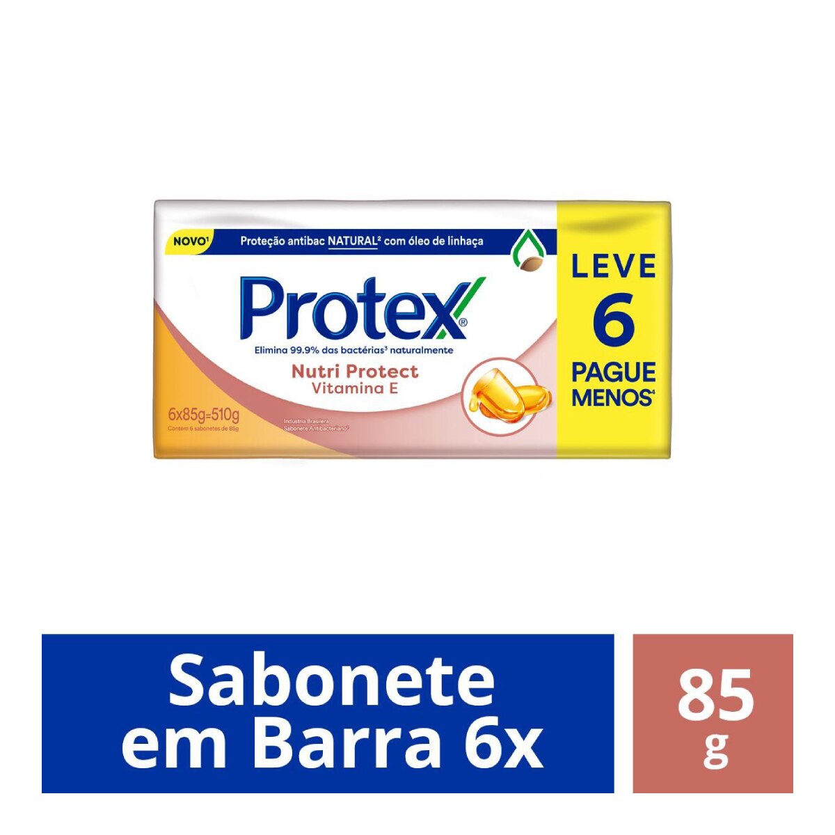 Sabonete em Barra Protex Nutri Protect Vitamina E 85g Leve 6 Pague Menos
