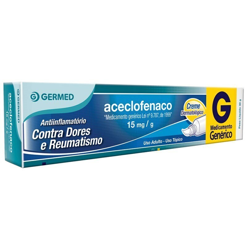 Aceclofenaco 15mg Creme Dermatologico 30g Germed Generico