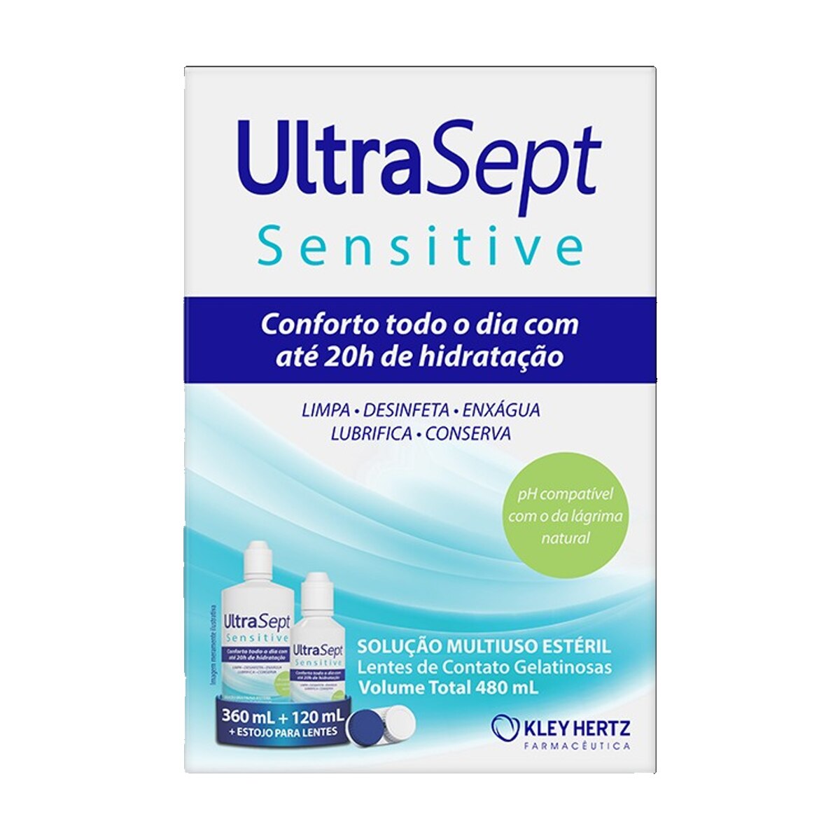 Ultrasept Sensitive Solucao para Lentes 360ml + 120ml + Estojo