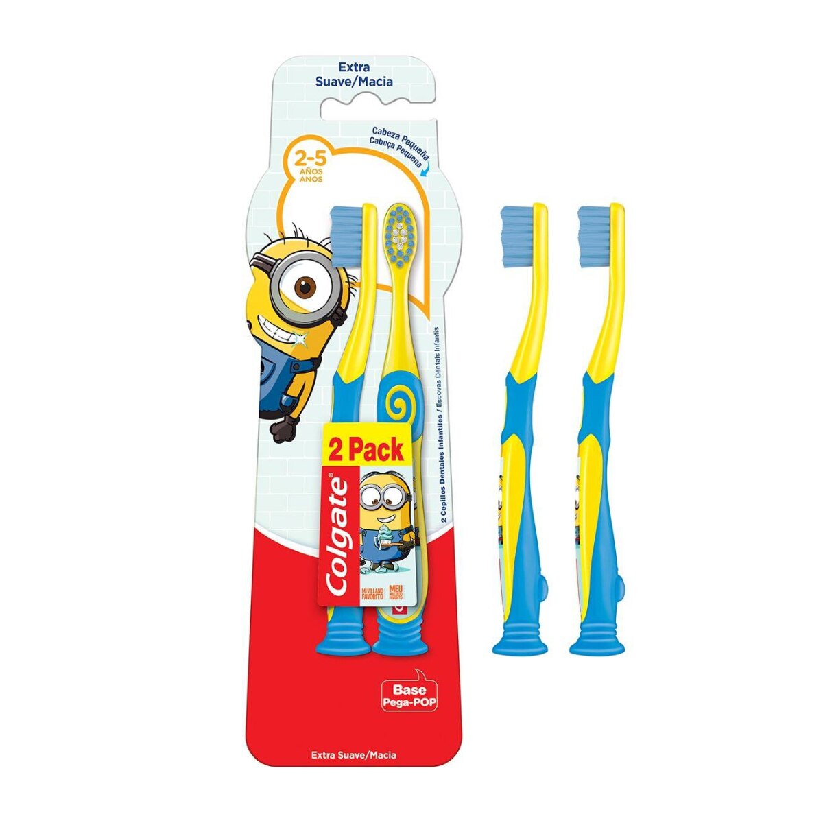 Escova Dental Colgate Infantil Minions 2-5 anos  2 Unidades