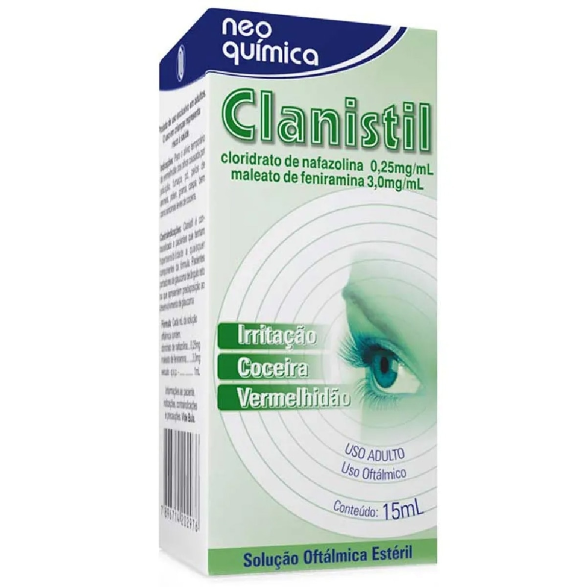 Clanistil 0,25mg + 3mg Solucao Oftalmica 15ml