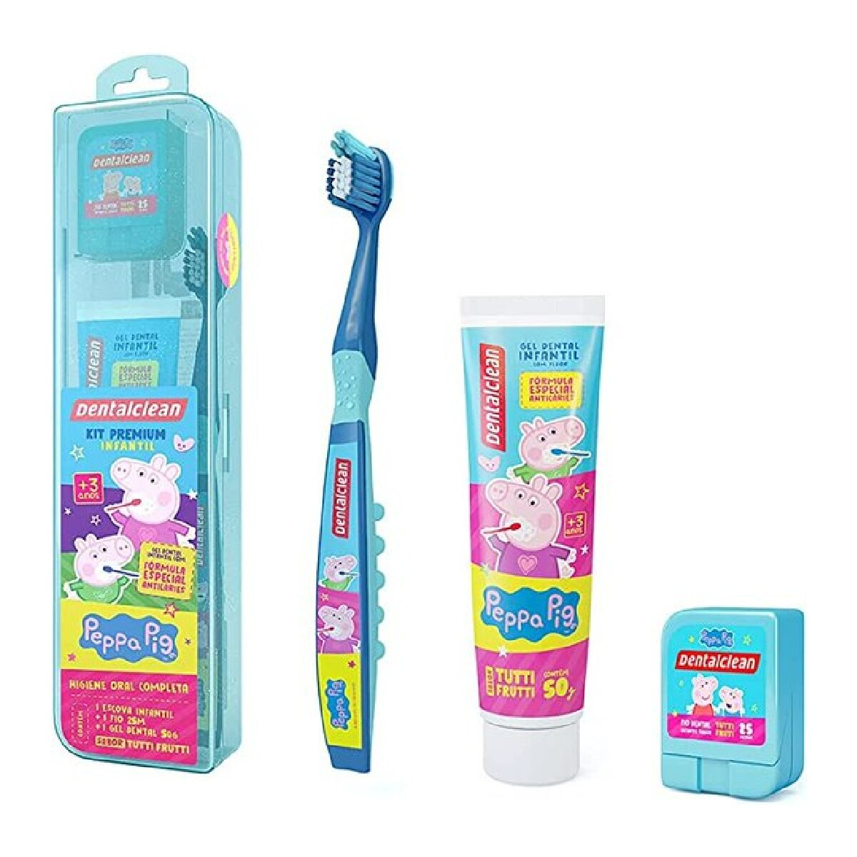 Kit Premium Dentalclean Infantil Peppa Pig +3