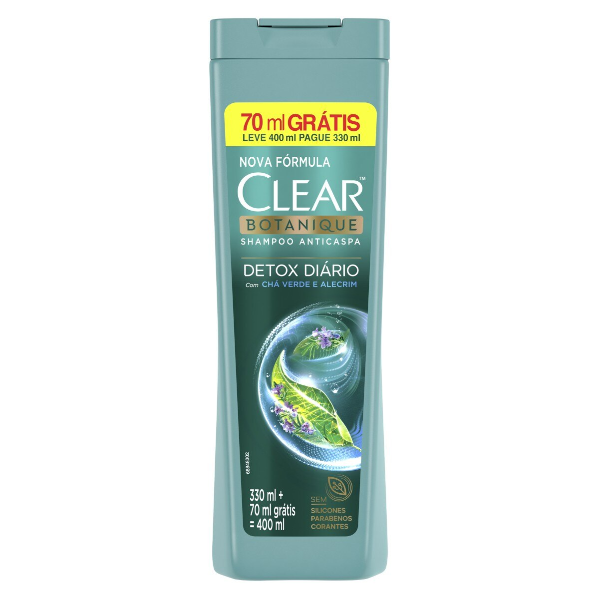 Shampoo Clear Anticaspa Detox Diario Leve 400ml Pague 330ml