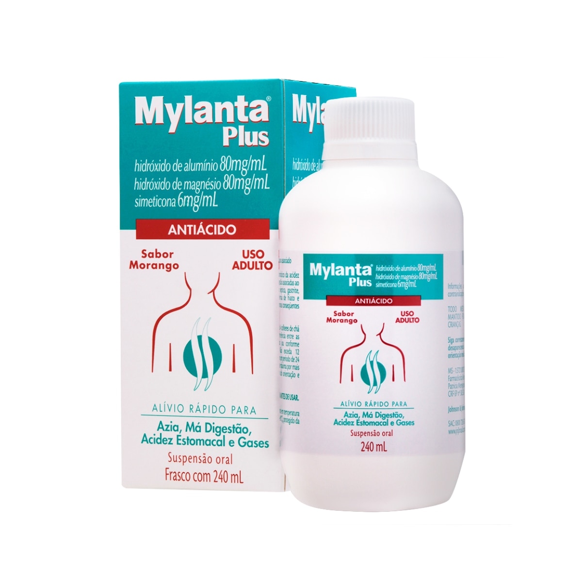 Mylanta Plus Morango Suspensao Oral 240ml