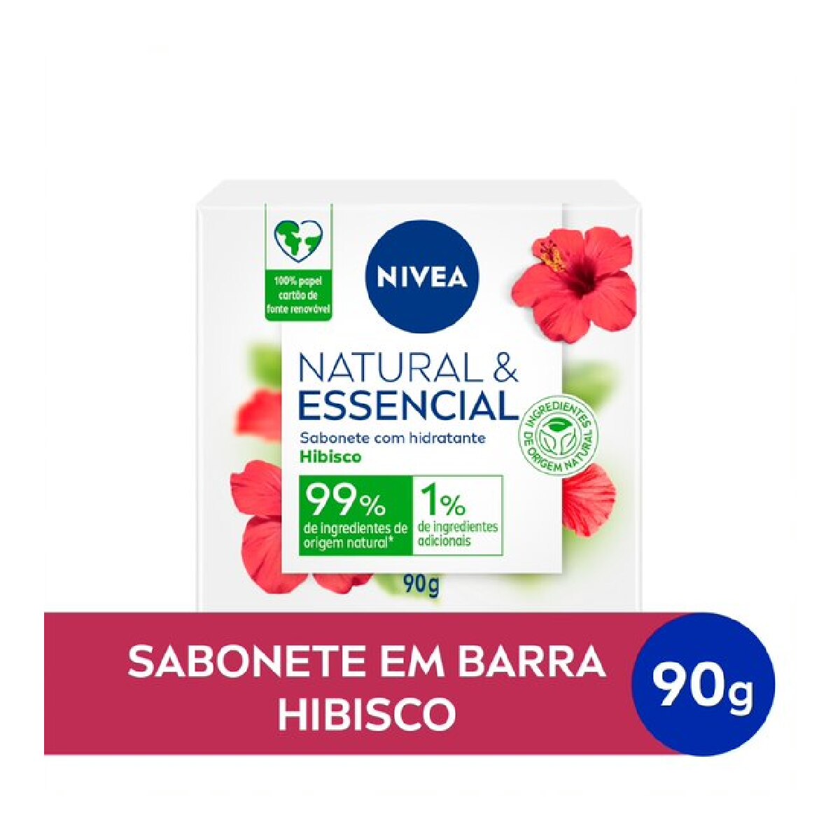 Sabonete em Barra Nivea Natural & Essencial Hibisco 90g