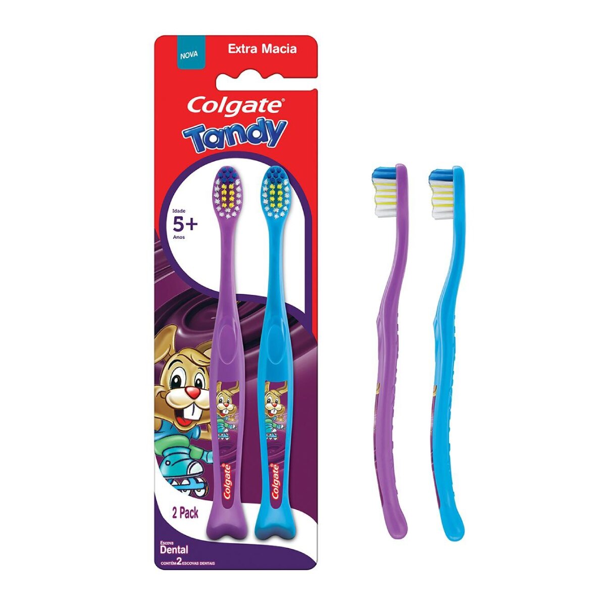 Escova Dental Colgate Infantil Tandy Extra Macia 2 Unidades