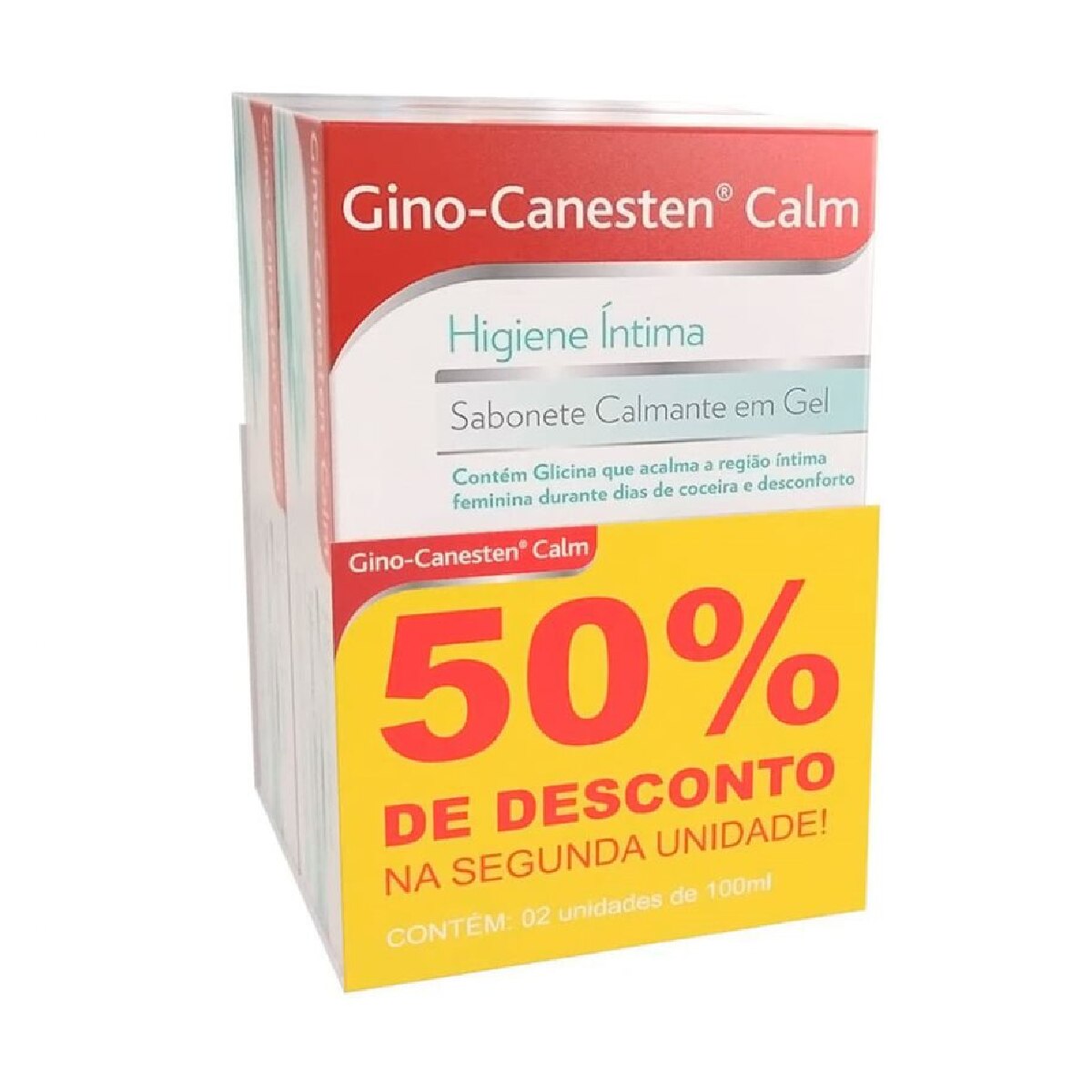 Sabonete Gel Intimo Gino-Canesten Calm 100ml 50% de Desconto na Segunda Unidade