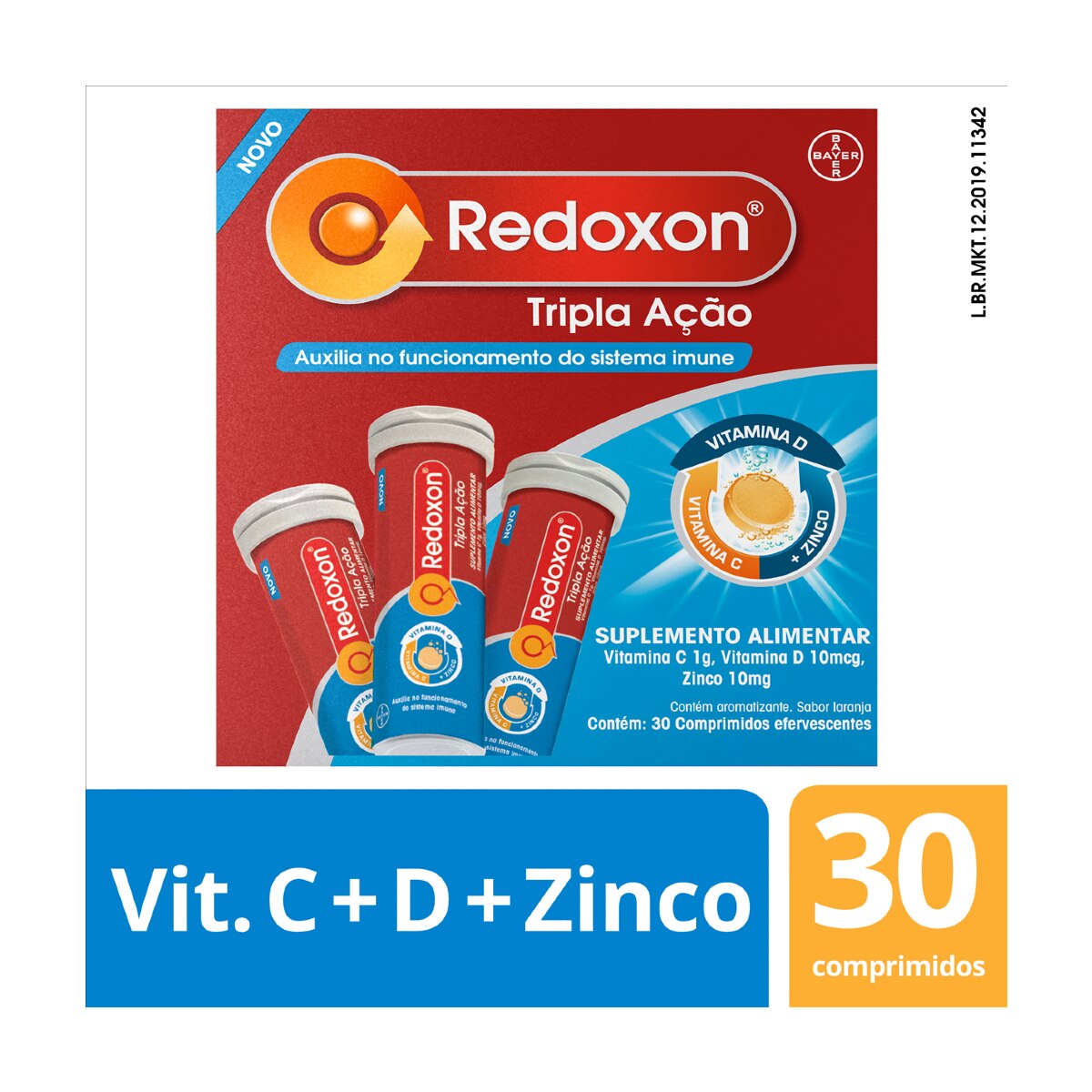 Redoxon Tripla Acao 30 Comprimidos Efervescentes