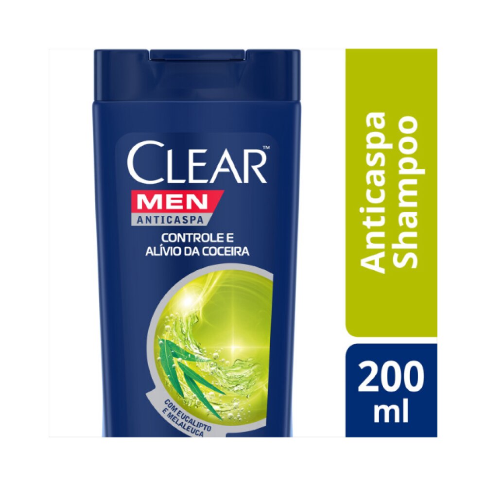 Shampoo Anticaspa Clear Men Controle e Alivio da Coceira 200ml