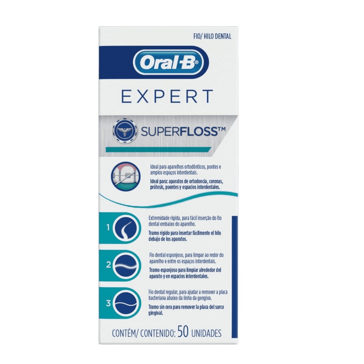 Fio Dental Oral-B Expert SuperFloss 50 Unidades